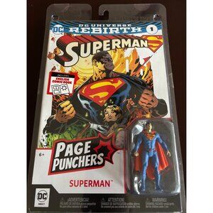 DC Universe Page Punchers Superman Action Figure Comic Set By McFarlane Toys